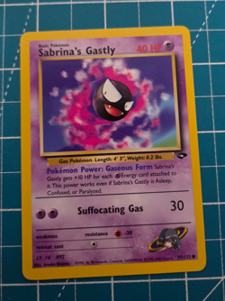 Sabrina's Gastly 97/132 Gym Challenge Unlimited WotC 2000 Pokemon NM - Image 1