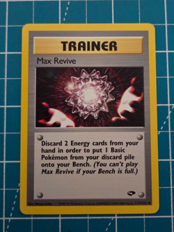 Trainer Max Revive 117/132 Gym Challenge Unlimited WotC 2000 Pokemon NM - Image 1