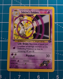 Sabrina's Kadabra 58/132 Gym Challenge Unlimited WotC 2000 Pokemon NM - Image 1