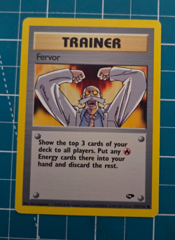 Trainer Fervor 124/132 Gym Challenge Unlimited WotC 2000 Pokemon LP - Image 1