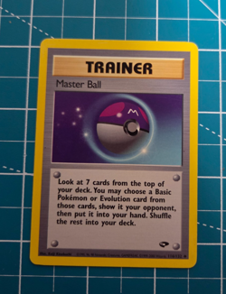 Trainer Master Ball 116/132 Gym Challenge Unlimited WotC 2000 Pokemon NM - Image 1