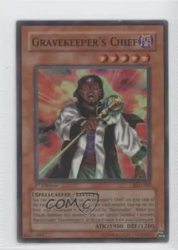 Gravekeeper's Chief 1st Ed. YuGiOh Pharaonic Guardian #PGD-065 2003 e3x - Image 1