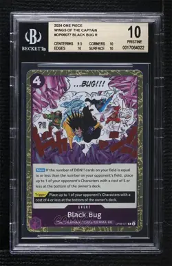2023 One Piece Card Game: Wings of Captain OP06 Black Bug BGS 10 PRISTINE 0x1m - Image 1