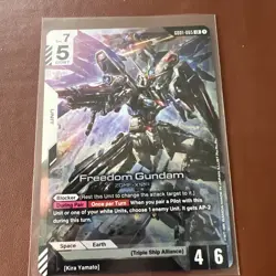 Gundam Card Game Newtype Rising Freedom Gundam GD01-065 LR Holo Foil x1 - Image 1
