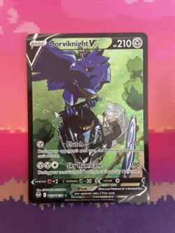Pokemon Card Corviknight V TG18/TG30 Trainer Gallery Full Art Near Mint - Image 1