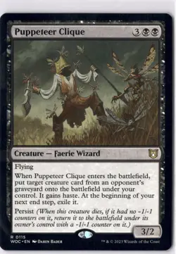 Puppeteer Clique NM/M* Wilds Of Eldraine Commander ENGLISH 0115 mtg -UnltdCards - Image 1