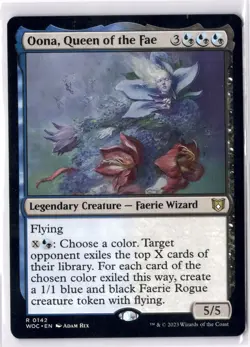Oona, Queen Of The Fae NM/M* Wilds Of Eldraine Commander 0142 mtg -UnltdCards - Image 1