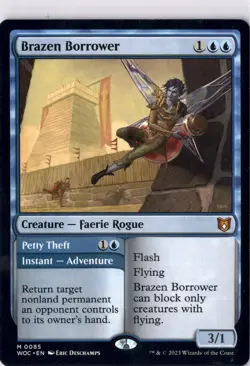 Brazen Borrower NM/M* Wilds Of Eldraine Commander ENGLISH 0085 mtg -UnltdCards - Image 1