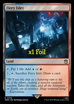 MTG Foil Universes Beyond: Doctor Who WHO Fiery Islet MINT - Image 1