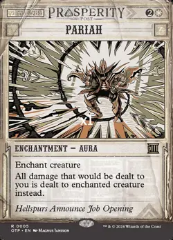 MTG Outlaws of Thunder Junction: Breaking News OTP Pariah MINT - Image 1