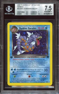 Dunkles Garados 8/82 Team Rocket 1. Edition Holo Deutsch Pokemon BGS 7.5 - Image 1