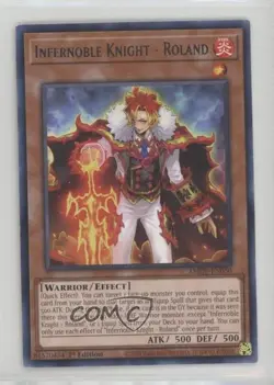 Infernoble Knight - Roland 1st Ed. YuGiOh Amazing Defenders #AMDE-EN050 0hr1 - Image 1