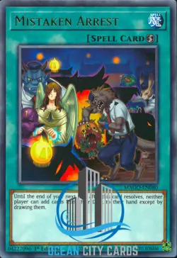 Yugioh Mistaken Arrest MAGO-EN080 Rare 1st Edition - Image 1