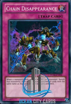 Yugioh Chain Disappearance TU06-EN002 Turbo Pack Super Rare - Image 1