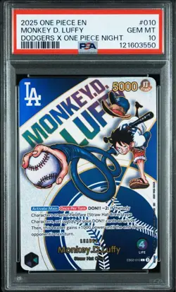 One Piece Card Dodgers Luffy Psa10 - Image 1