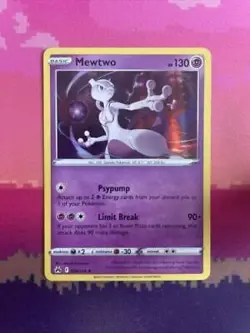 Pokemon Card Mewtwo Crown Zenith Holo Rare 059/159 Near Mint - Image 1