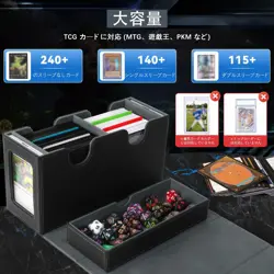 AOBOPLE Deck Case, Card Storage Box, PU Leather Trading Card Case, Card Case Tra - Image 3