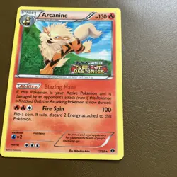 Pokemon Arcanine Holo Card 12/99 Stamped Next Destinies Prerelease - Image 1