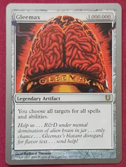 Magic The Gathering UNHINGED GLEEMAX artifact card MTG - Image 1