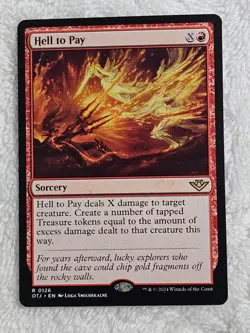 MTG Hell to Pay - Outlaws of Thunder Junction (OTJ) #126 Card Rare NM - Image 1