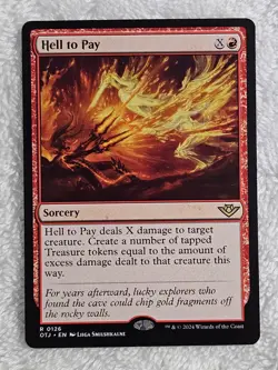 MTG Hell to Pay - Outlaws of Thunder Junction (OTJ) #126 Card Rare NM - Image 1