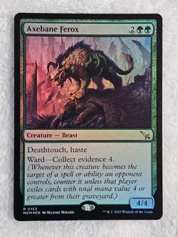 MTG Axebane Ferox FOIL #153 Murders at Karlov Manor Magic Card Rare NM - Image 1