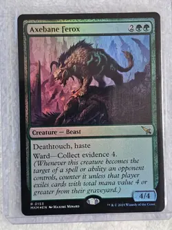MTG Axebane Ferox FOIL #153 Murders at Karlov Manor Magic Card Rare NM - Image 4