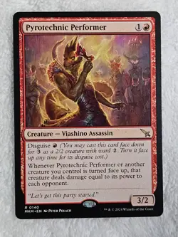 MTG Pyrotechnic Performer #140 Murders at Karlov Manor Magic Card Rare NM - Image 1