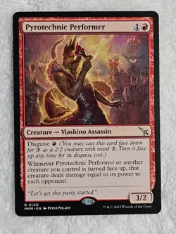 MTG Pyrotechnic Performer #140 Murders at Karlov Manor Magic Card Rare NM - Image 2
