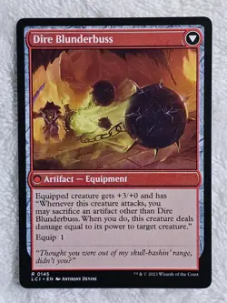 MTG Dire Flail #145 The Lost Caverns of Ixalan Magic Card Rare NM - Image 2