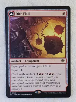 MTG Dire Flail #145 The Lost Caverns of Ixalan Magic Card Rare NM - Image 3