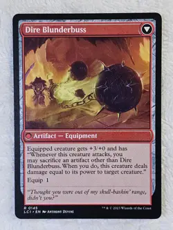 MTG Dire Flail #145 The Lost Caverns of Ixalan Magic Card Rare NM - Image 4