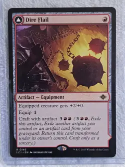 MTG Dire Flail #145 The Lost Caverns of Ixalan Magic Card Rare NM - Image 5