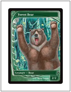 1x Forest Bear, Future Sight Frame, Magic the Gathering MTG NM - Image 1