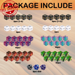 63 Pieces MTG Dice Counters Bulk Ability Keywords MTG Tokens Shield Life Counter - Image 3