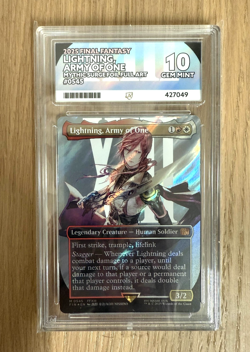 Lightning, Army of One - MTG FINAL FANTASY SURGE FOIL EXT 0545 ~ ACE 10 ~ PSA - Image 1