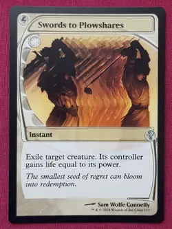 Magic The Gathering MYSTERY BOOSTER 2 MB2 SWORDS TO PLOWSHARES white card MTG - Image 1