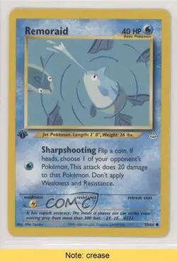 Remoraid 1st Ed. Pokemon Neo Revelation #50 2001 READ 0b3 - Image 1