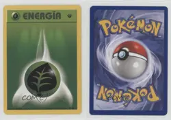 Grass Energy Spanish 1st Ed. Pokemon Base Set #99 1999 05rx - Image 3