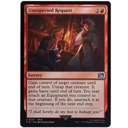 x4 Unexpected Request FIN MTG M/NM Playset 4x Uncommon Red Sorcery Final Fantasy - Image 1