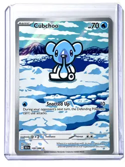 Cubchoo 109/086 Illustration Rare IR Holo SV: Black Bolt Pokemon TCG - Image 1