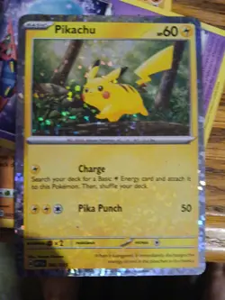 McDonald's 2024 Pokemon Promo Card Pikachu HP60 Foil Holo 002/015 - Image 2