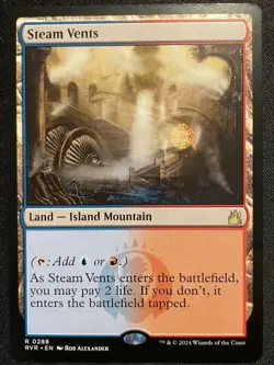 MTG Magic the Gathering Steam Vents (288/497) Ravnica Remastered NM - Image 1
