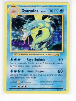1x ~ESP~ SPANISH Evolutions Gyarados 34 Pack Fresh Holo Pokemon Card (C1) - Image 1