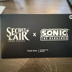 MTG Secret Lair Sonic The Hedgehog Turbo Gear Foil Edition New Sealed - Image 1