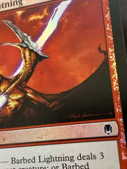 MTG Barbed Lightning FOIL Darksteel Red Common MAGIC GATHERING CARD LP - Image 2