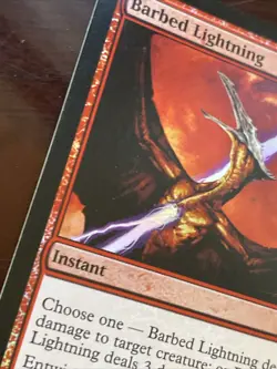 MTG Barbed Lightning FOIL Darksteel Red Common MAGIC GATHERING CARD LP - Image 3