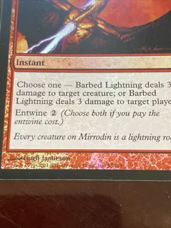MTG Barbed Lightning FOIL Darksteel Red Common MAGIC GATHERING CARD LP - Image 4