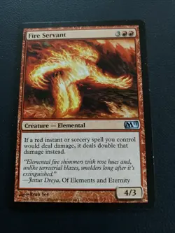 Fire Servant-[Magic 2011]-Lightly Played, Regular-MTG TRADING CARD GAME - Image 1