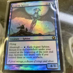 Argent Sphinx Foil Rare Scars of Mirrodin Magic the Gathering MTG Card TCG CARD - Image 1
